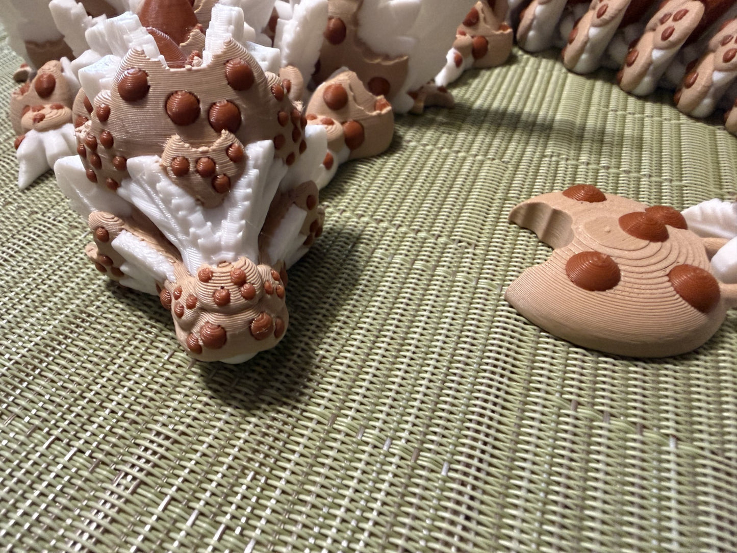 Chocolate Chip Cookie Dough Dragon Articulating (3D Printed)