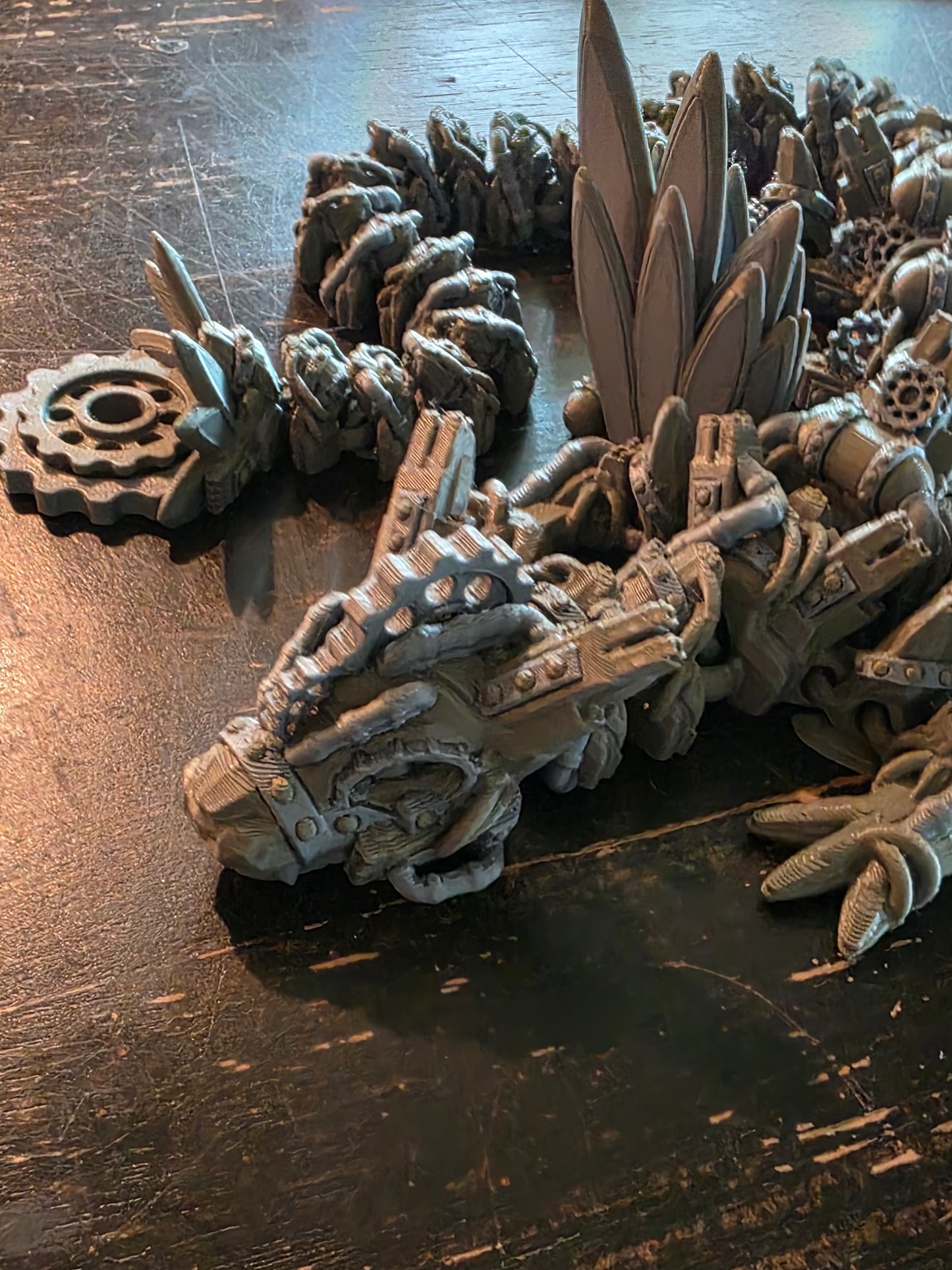 Winged Steampunk Dragon Articulating (3D Printed)