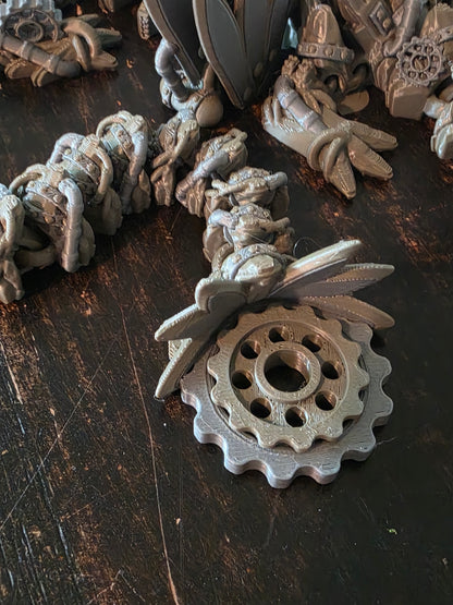 Winged Steampunk Dragon Articulating (3D Printed)